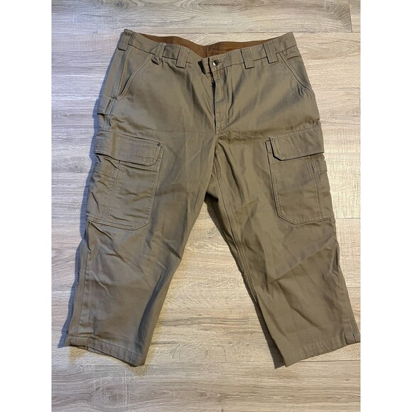 Duluth Trading Canvas Cargo Work Pants Mens 44 x‎ 30 Brown Heavyweight - Picture 1 of 8